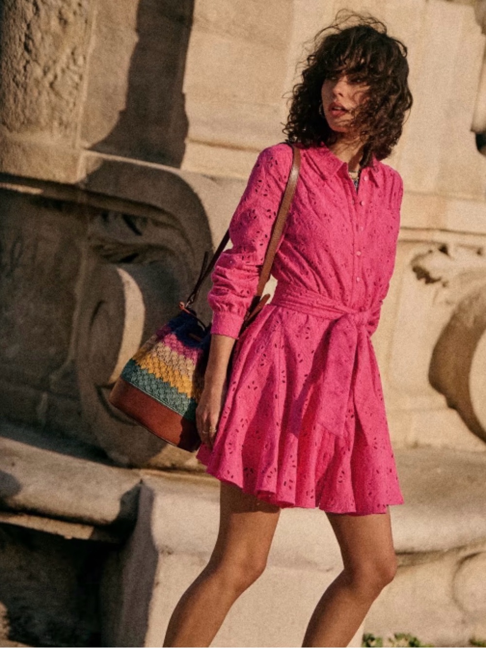 Sezane Sol Dress in Pink | Size 40 (US 8)